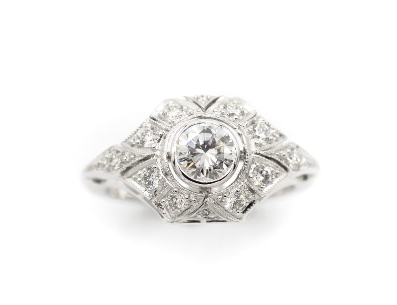 Bague Création Benoit Joaillier "Bandeau pincé" Diamant 0,46ct G-SI