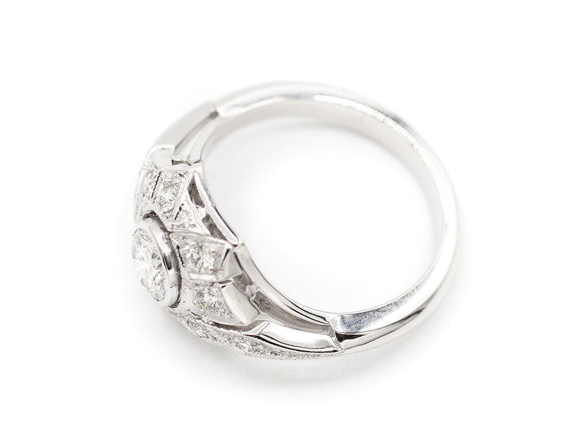 Bague Création Benoit Joaillier "Bandeau pincé" Diamant 0,46ct G-SI