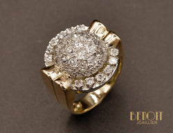Bague Tank Or et Diamants