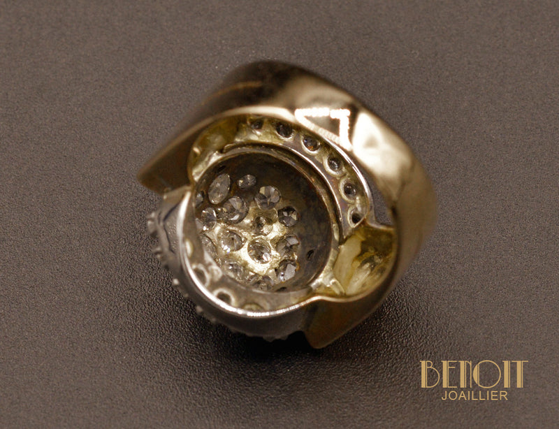 Bague Tank Or et Diamants