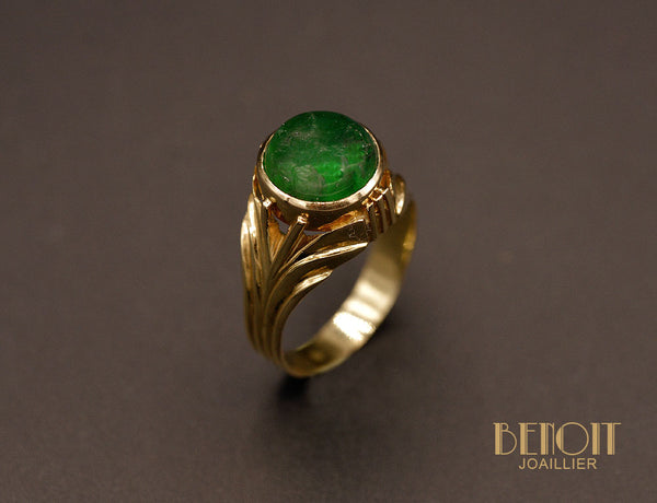Bague Cabochon Emeraude
