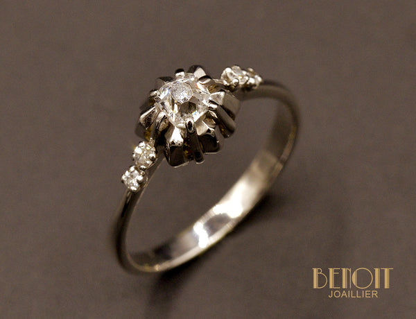 Solitaire Art Déco Diamants