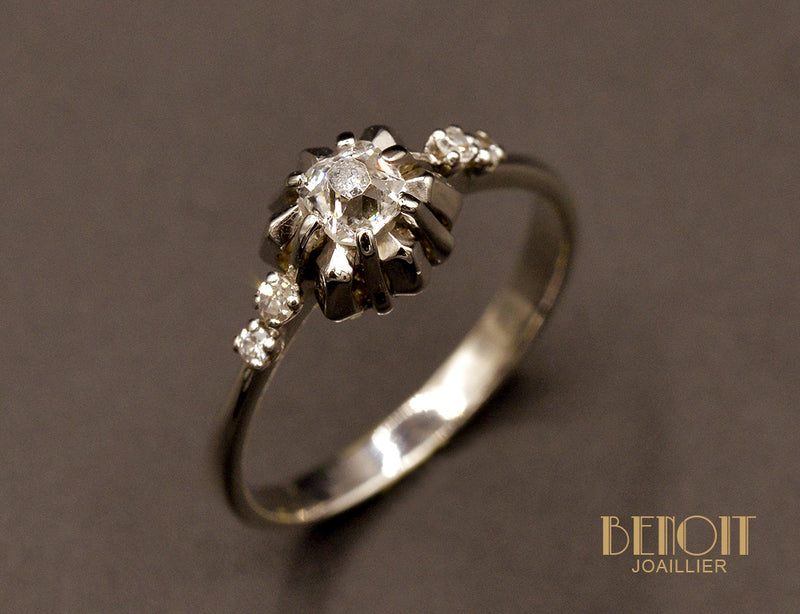 Solitaire Art Déco Diamants