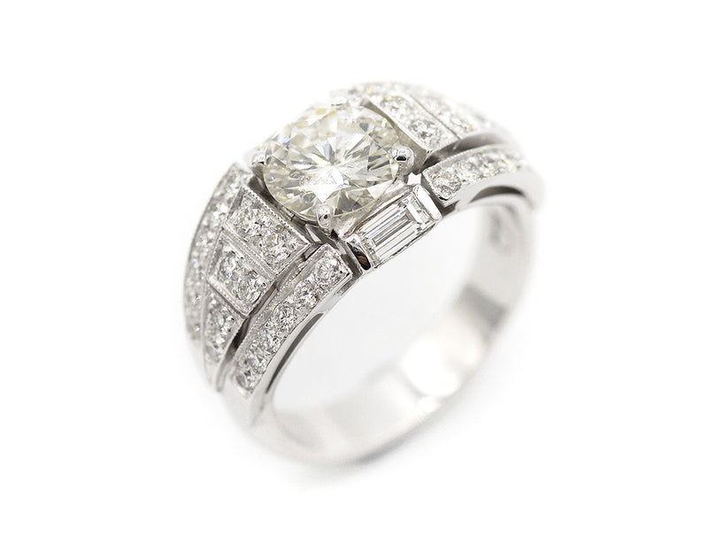 Bague Création Benoit Joaillier "Jonc baguettes" Diamant 1,24ct J-P1