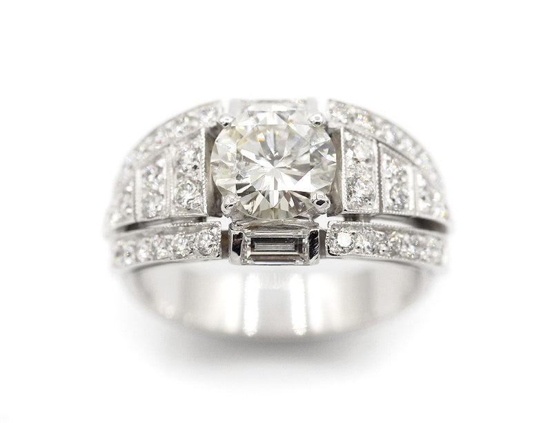 Bague Création Benoit Joaillier "Jonc baguettes" Diamant 1,24ct J-P1