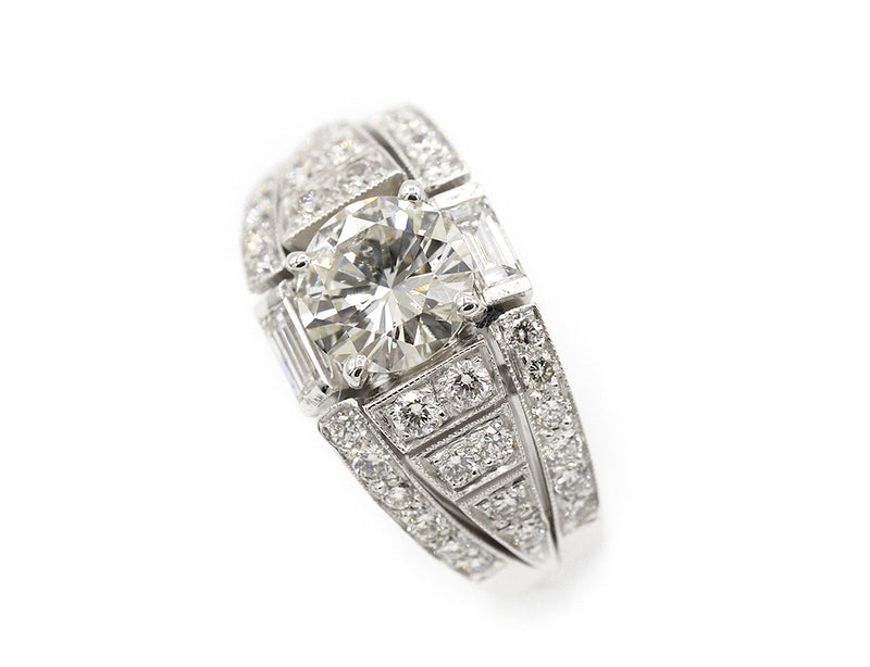 Bague Création Benoit Joaillier "Jonc baguettes" Diamant 1,24ct J-P1