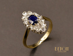 Marquise Saphir et Diamants