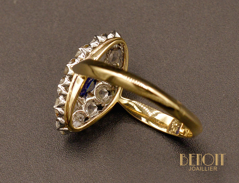 Marquise Saphir et Diamants