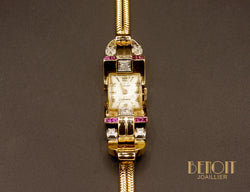 Montre Tank Diamants et Rubis