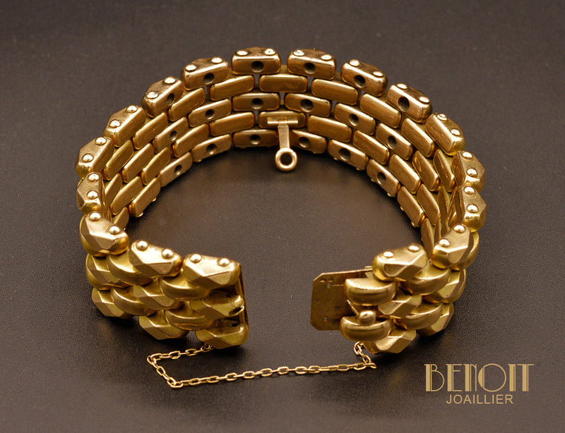 Bracelet Articulé en Or et Diamants