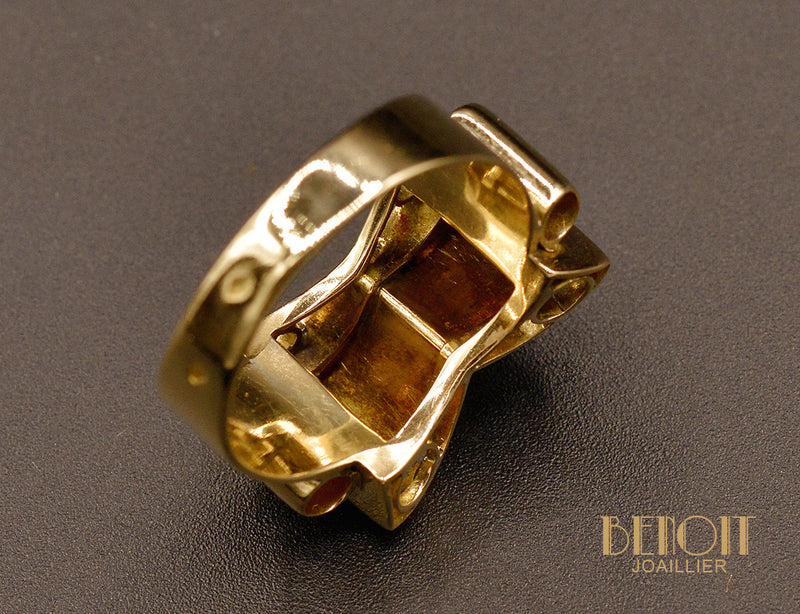 Bague Tank Or et Diamants