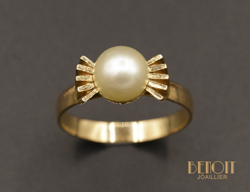 Bague Nœud Perle de Culture