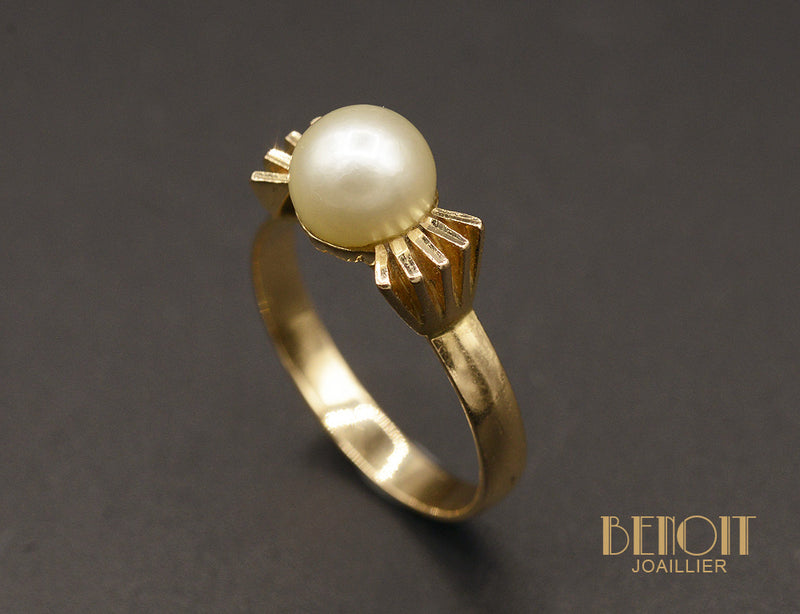 Bague Nœud Perle de Culture