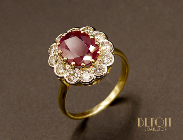 Bague Rubis Pompadour