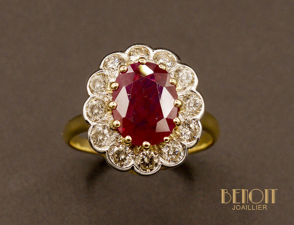 Bague Rubis Pompadour