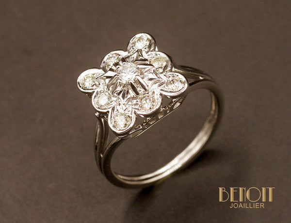 Bague Art Déco Or et Diamants