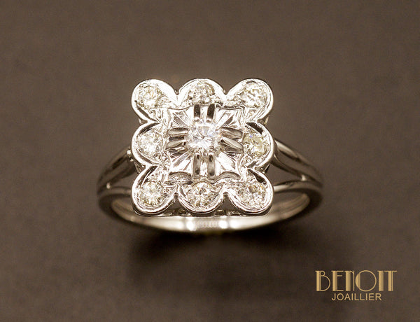 Bague Art Déco Or et Diamants
