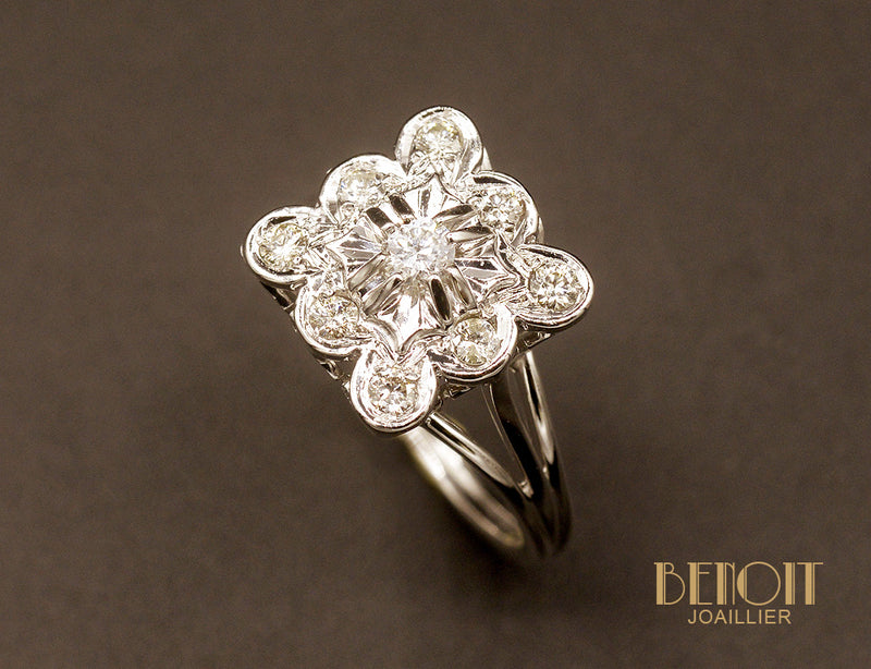 Bague Art Déco Or et Diamants