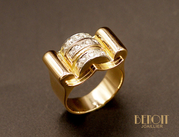 Bague Tank Diamants