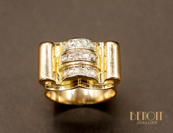 Bague Tank Diamants