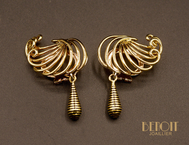 Clips d'Oreilles 1950 et Pendants émaillés