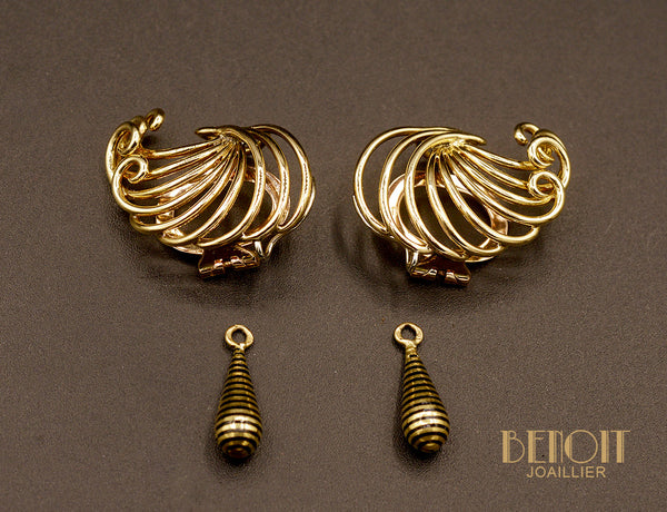 Clips d'Oreilles 1950 et Pendants émaillés