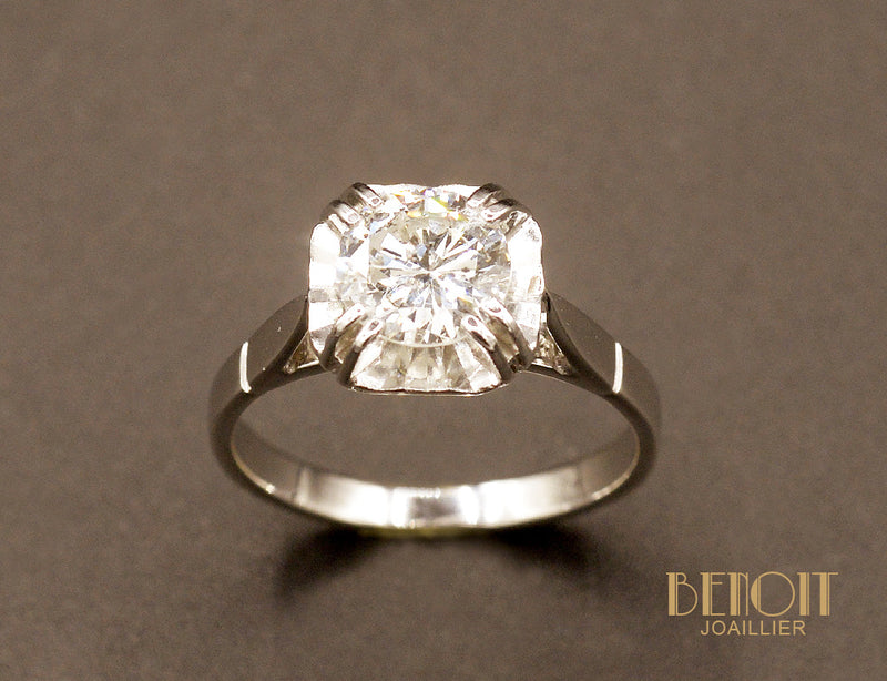 Solitaire Art Déco Diamant
