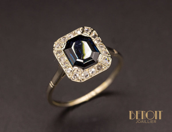 Bague Art Déco Saphir