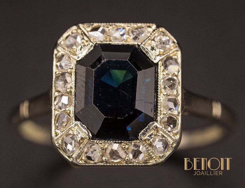 Bague Art Déco Saphir