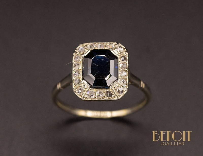 Bague Art Déco Saphir