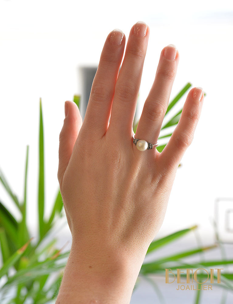 Solitaire Perle Décoré