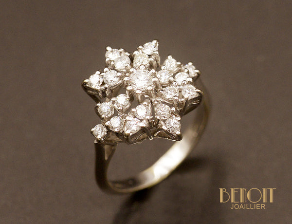Bague Flocon Diamants