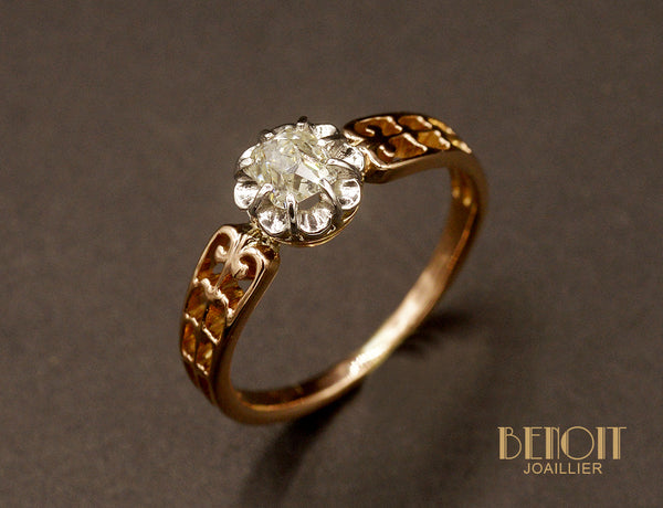 Solitaire 1900 Or et Diamant