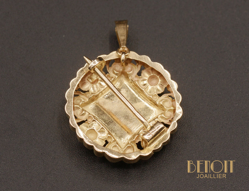 Broche Pendentif Floral