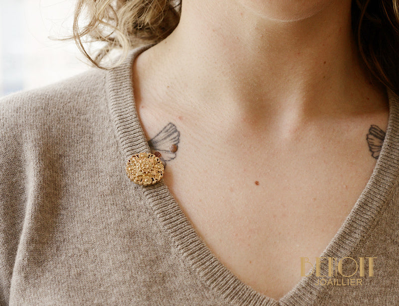 Broche Pendentif Floral