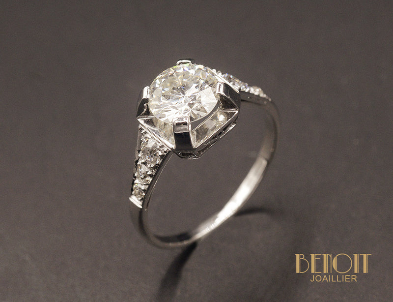 Solitaire Art Déco Diamant