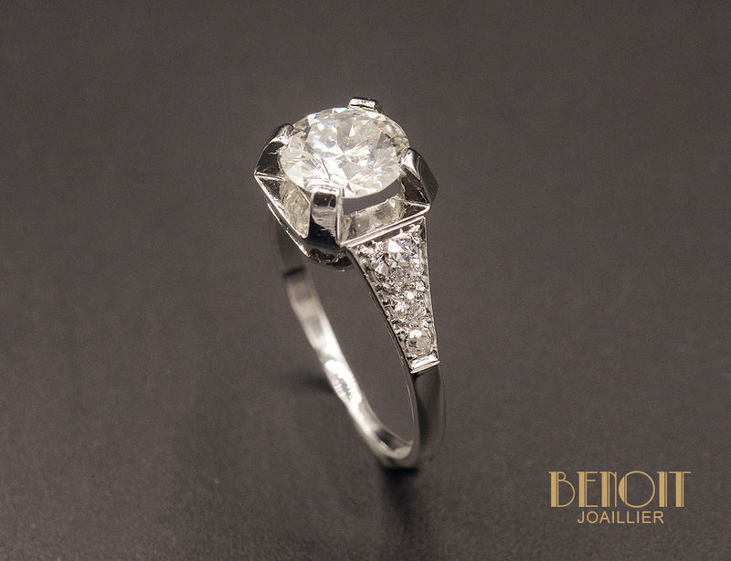 Solitaire Art Déco Diamant