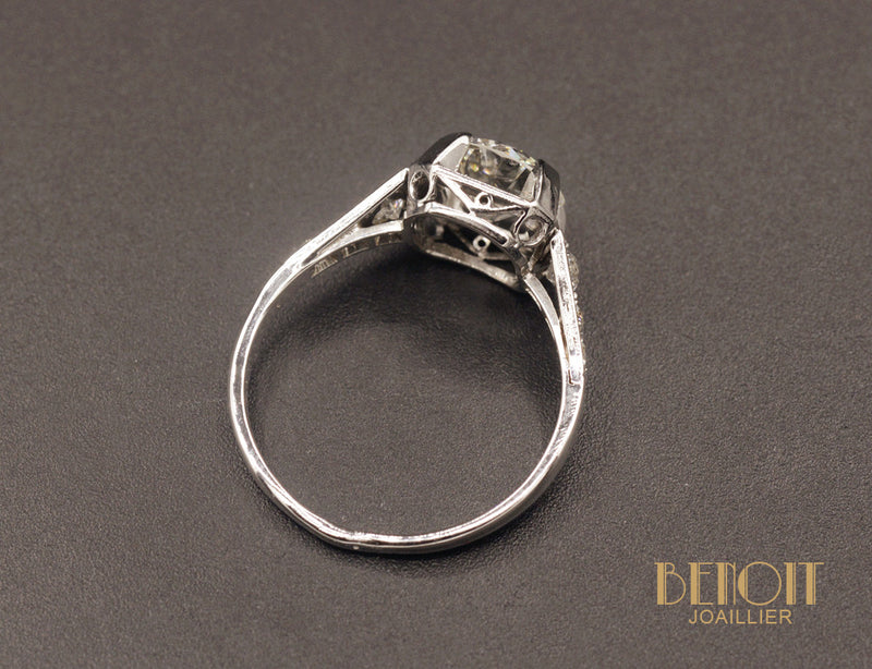 Solitaire Art Déco Diamant