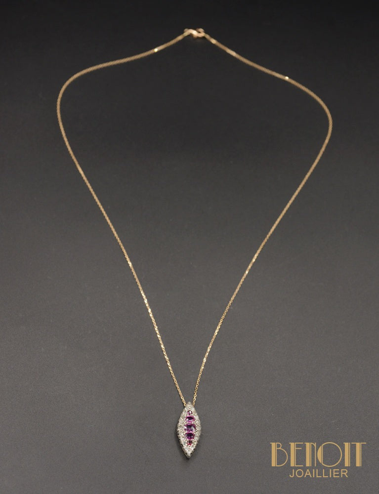 Pendentif "Les Recyclés" Rubis et Diamants