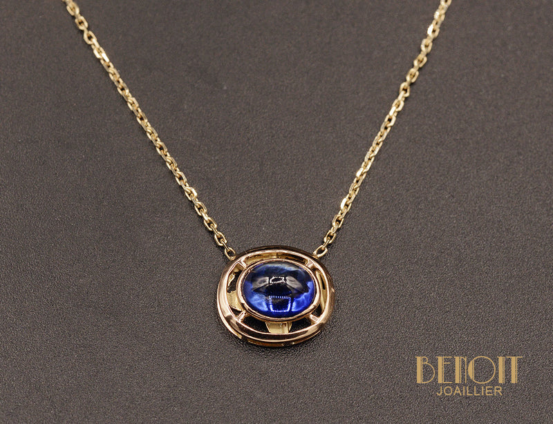 Collier Saphir Cabochon