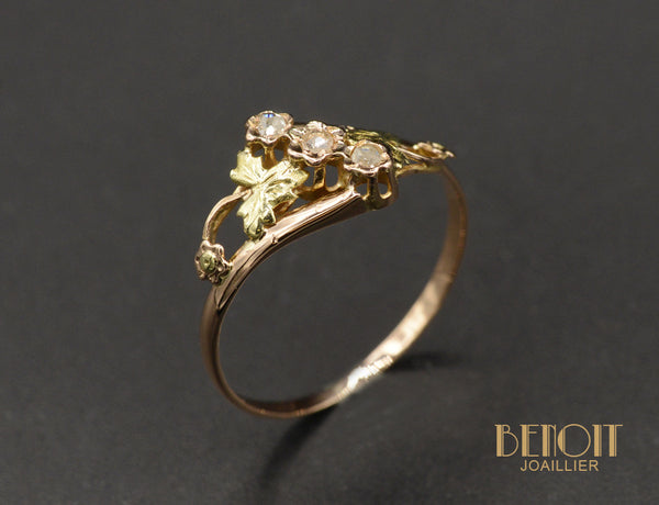Bague Art Nouveau Vigne