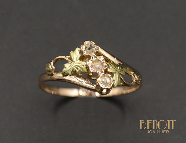 Bague Art Nouveau Vigne
