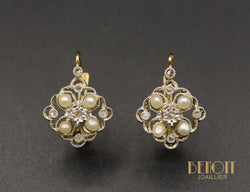 Dormeuses Perles Fines et Diamants