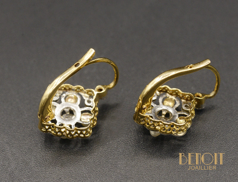 Dormeuses Perles Fines et Diamants