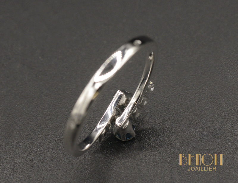 Bague Toi et Moi Saphir et Diamant