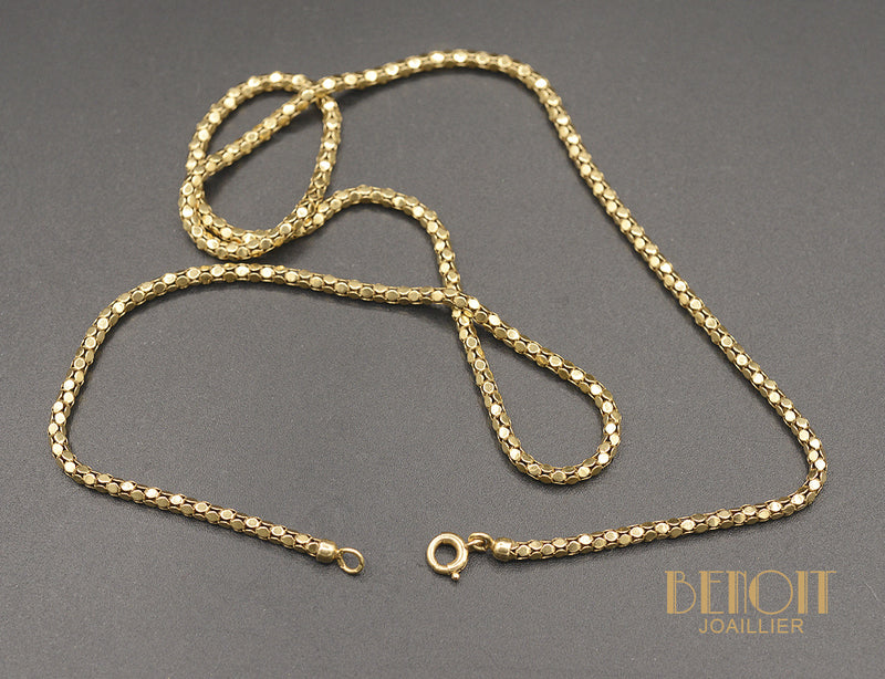 Collier Vintage en Or Jaune, Maille Orvet