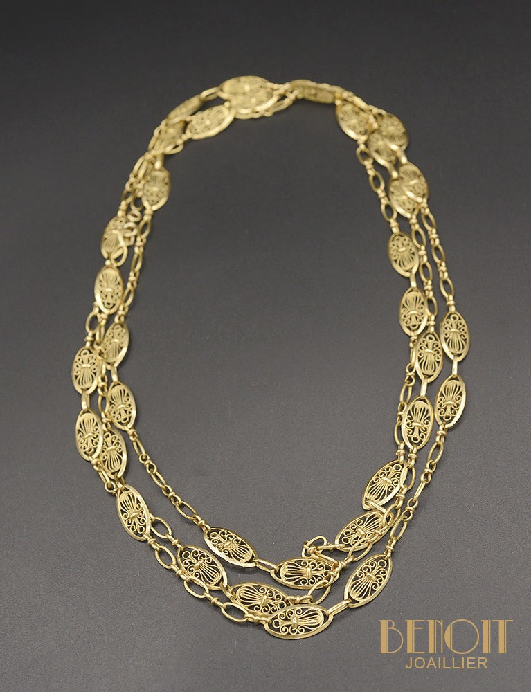 Sautoir Ancien Or Jaune
