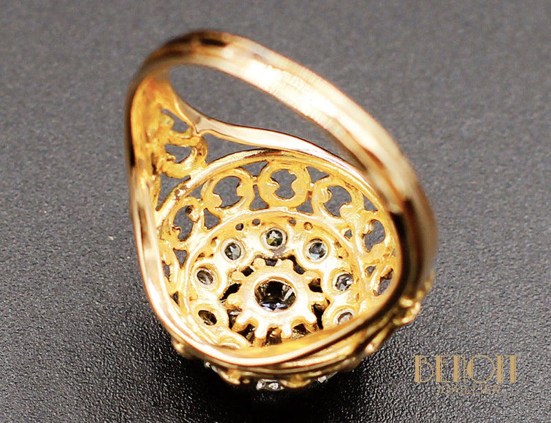 Bague Dôme Or Jaune Diamants