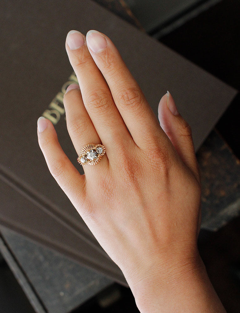 Bague "Nids" Or et Diamants