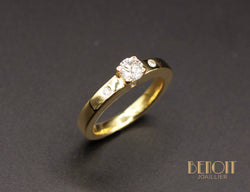 Solitaire Diamant Or Jaune